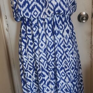 Magic Blue and White Patterned Dress
